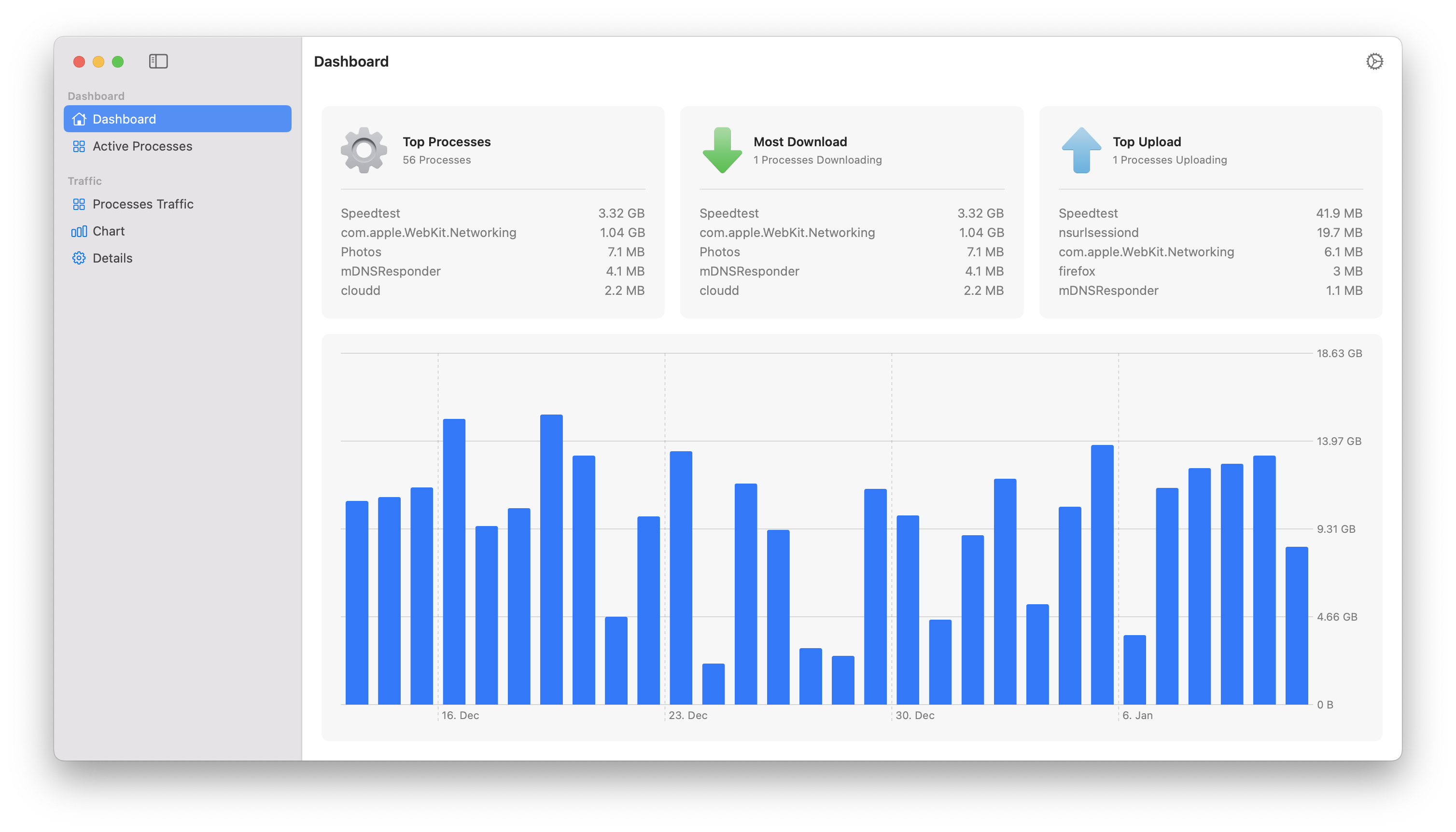 Process Traffic Monitor Screenshot